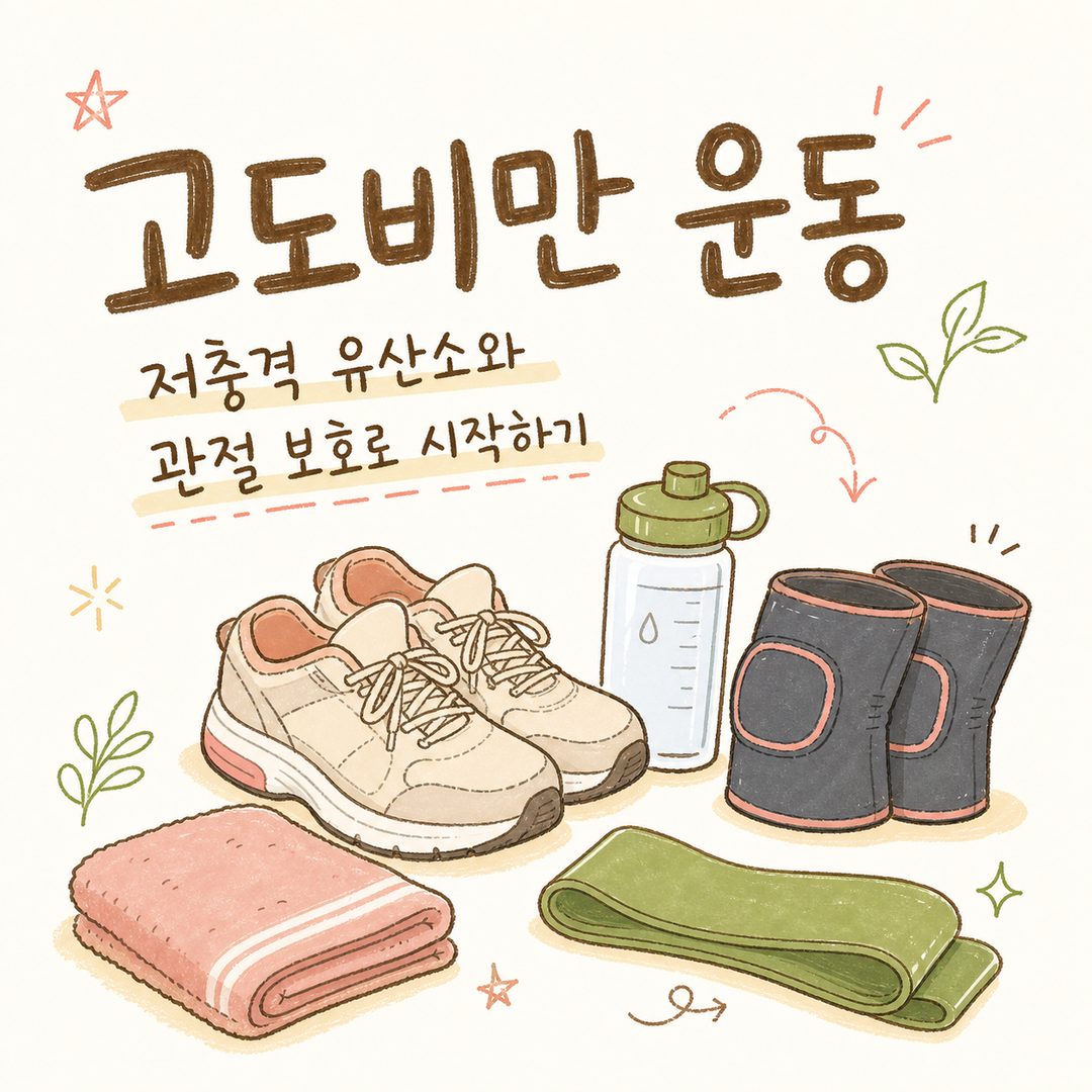고도비만 다이어트 운동 — 저충격 유산소와 관절 보호, 걷기 짚어보기