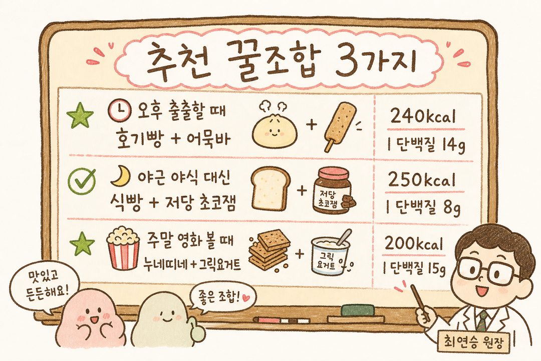 以醫院診間菜單風格,按時段(下午/加班/電影)介紹 3 種推薦黃金組合的視覺化圖表